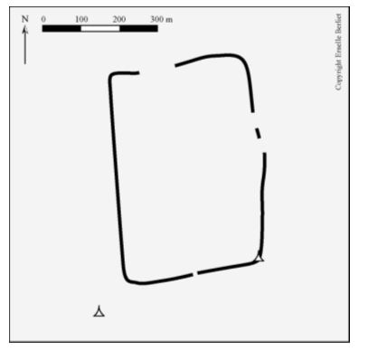 Figure 76. Tabayin – relevé des structures au sol (GPS)