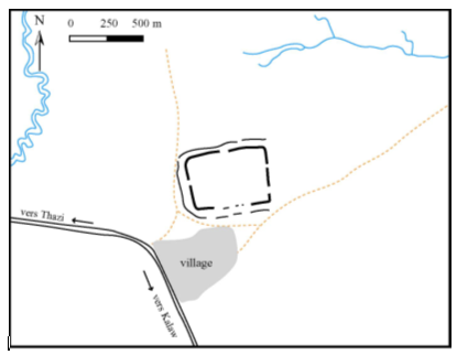 Figure 68. Hlaingdet - plan d’après photographie aérienne