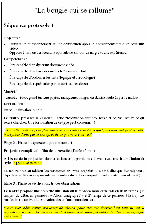 Figure 3-8. Séquence bougie qui se rallume 1