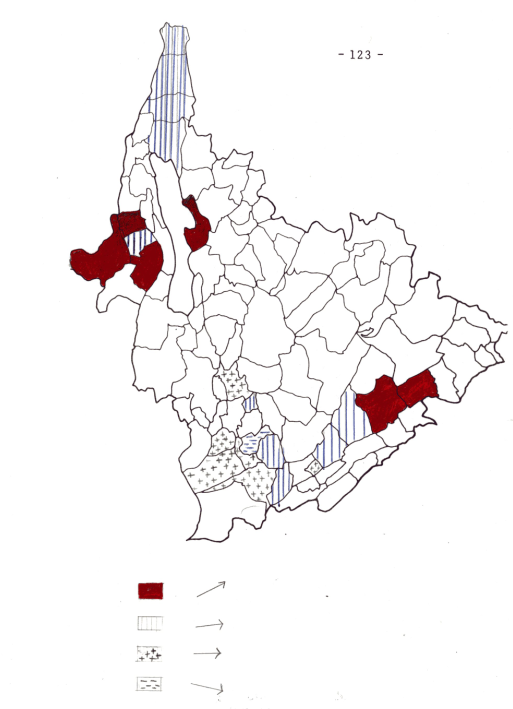 Evolution de la superficie plantée en vigne d’Appellation d’origine Contrôlée de 1971 à 1979