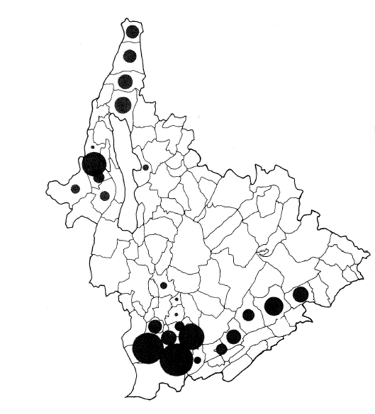 Superficie plantée en appellation d'origine contrôlée en 1979