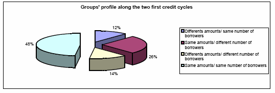 Figure 17. Profil des groupes sur les deux premiers cycles de crédit 