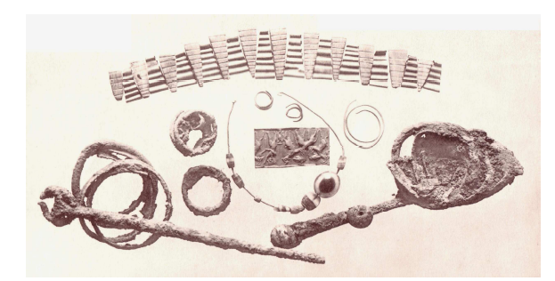 Figure 43- Kish, tombe 344, secteur A (d’après Watelin 1934 : pl. XXXV)