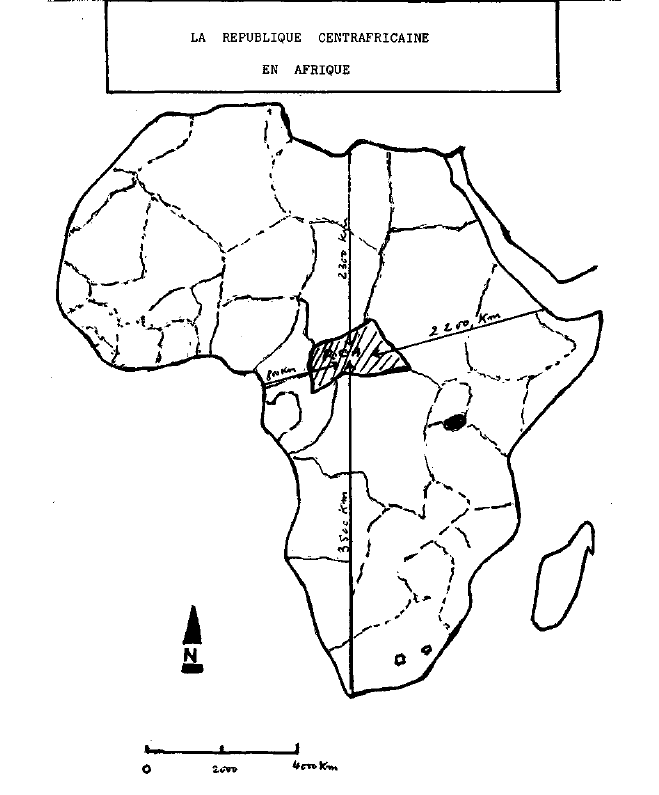 Figure 1 : La République Centrafricaine en Afrique