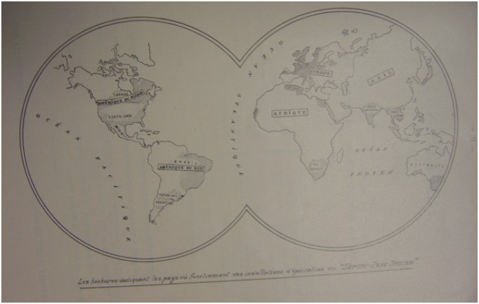 Cartographie de la dissémination mondiale du « Septic-Tank » vers 1910