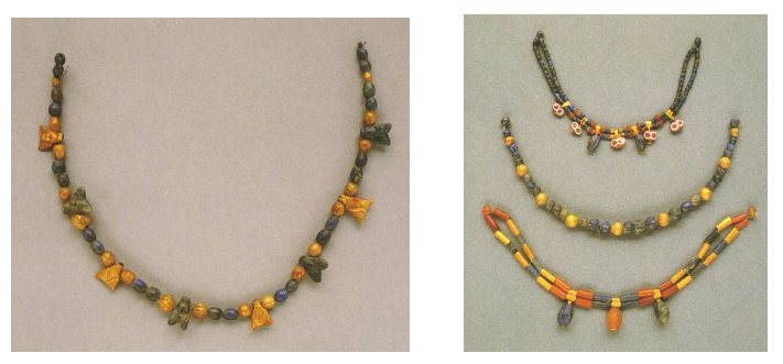 Figure 45- Les colliers du Cimetière Royal d’Ur (d’après Pittman 1998 : 68, 69)