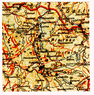 Carte 23 : Le réseau associatif cycliste de la Meurthe et Moselle avant 1900