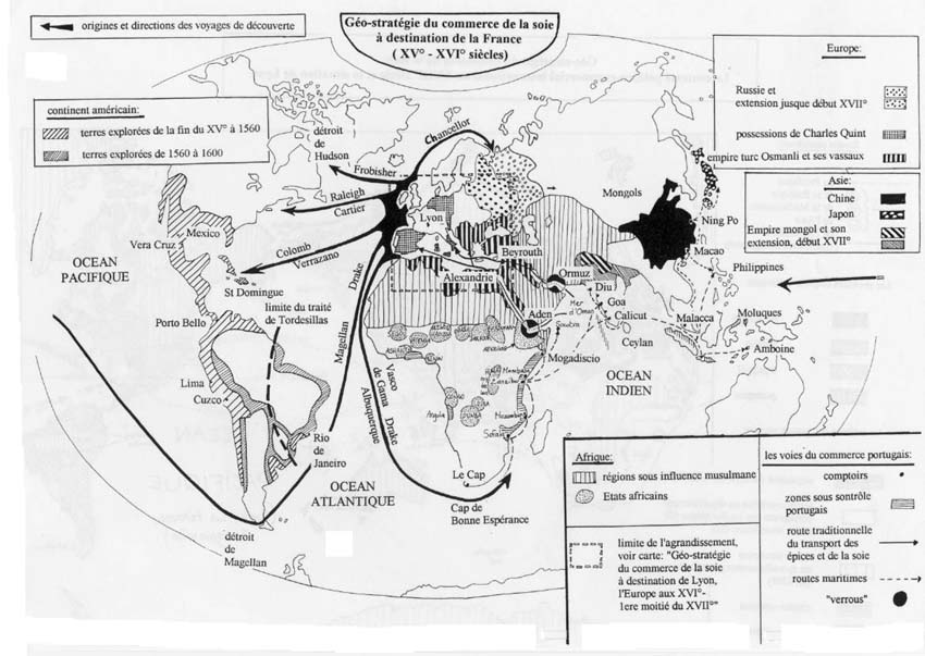 Géo-stratégie du commerce de la soie à destination de la France (XVe – XVIe siècles)