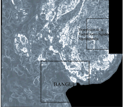 Figure 123b) L’organisation des pentes à Bangui et dans sa région
