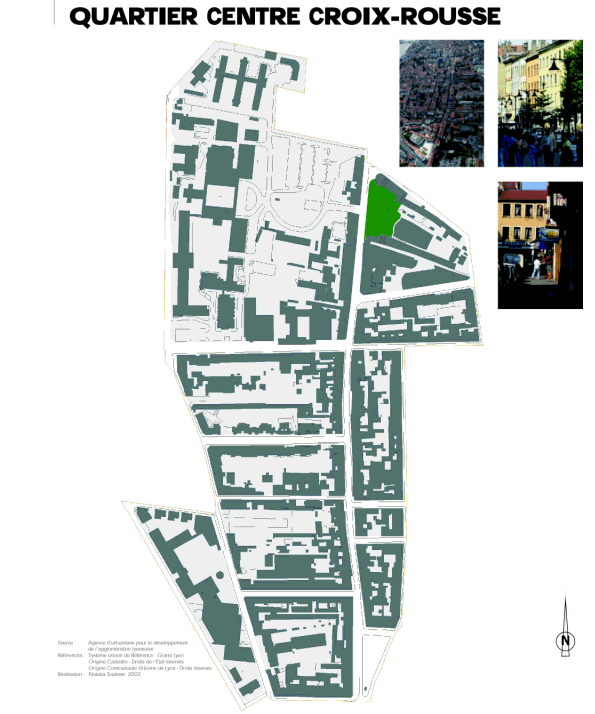 Carte II-3 : quartier centre Croix-Rousse