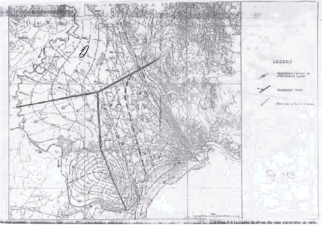 1) Découpage des bassins hydrogéologiques de la ville de Bangui (d’après la JICA, 1999)