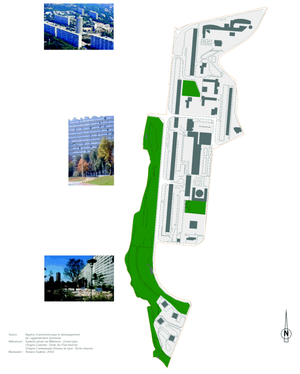 Carte II-5 : carte du plateau de la Duchère