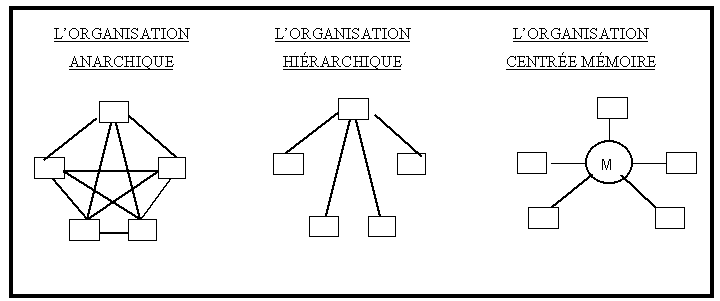 Figure 6 : Les trois principales architectures possibles d'un réseau 