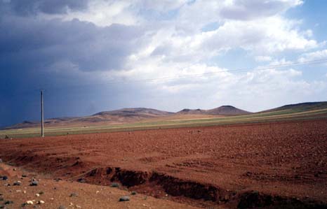Planche 2 B - Sols rubéfiés épais dans la vallée de Samâd (Jabal al-Has)