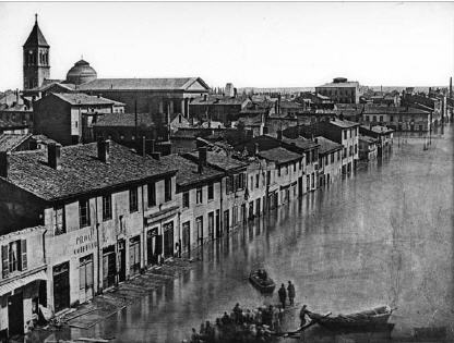 Photo 8. L’avenue de Saxe sous les eaux en 1856