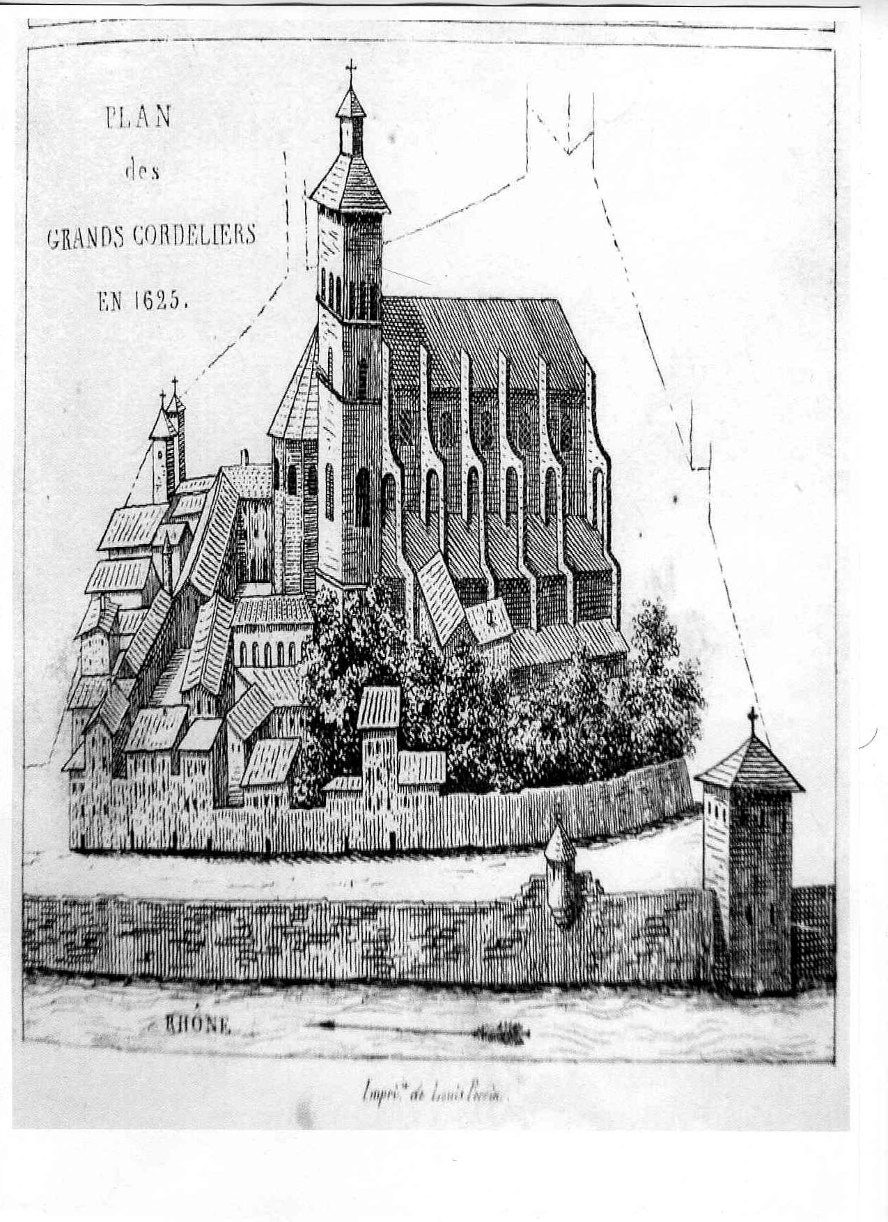 Photographie : plan des Grands Cordeliers, 1625