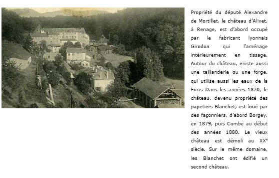 Figure 9–Le château d’Alivet (tissage Combe vers 1900).