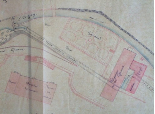 Plan 5-L’usine-pensionnat A. Giraud & Cie, à Châteauvilain vers 1875.