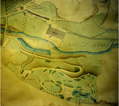 Plan 7–Le parc de la propriété Veyre à Saint-Bueil et Voissant vers 1870-1890.