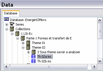 Figure 4. Un exemple de clips qui servent de mémoire dans la base de données.
