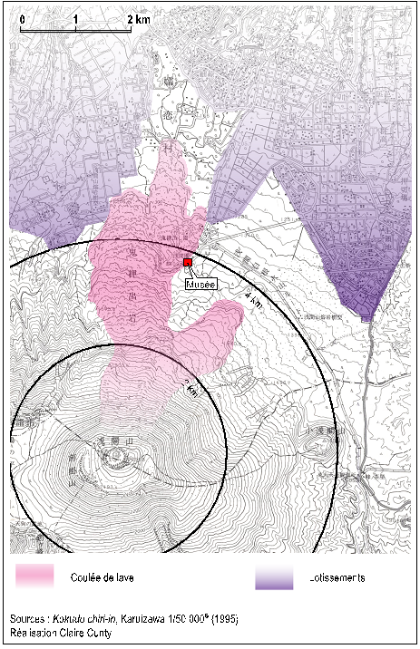 Carte 3-4 – Mitage sur le versant nord du mont Asama (1995)