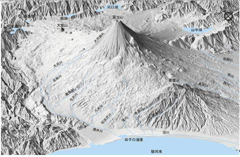 Carte 6-3 – Le mont Fuji en 3D