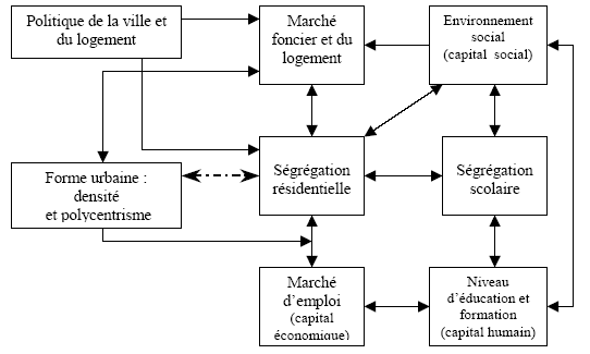 Figure 6: Cadre conceptuel du processus ségrégatif 