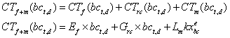 Équation 14 : Le coût total de la chaîne « fluvial + maritime ».