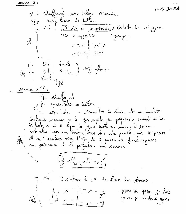 Figure 2 : Traces écrites de l’enseignant d’expérience n°30 leçon 3 et 4.