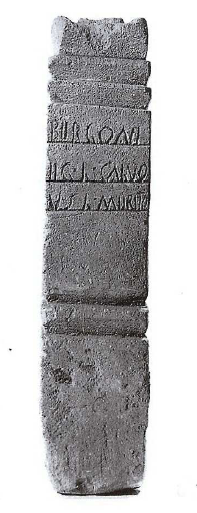 Fig. 52: Inscription to Bergonia, discovered in the commune of Viens (Vaucluse). In the Musée Lapidaire d’Avignon. 