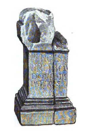 Fig. 20: Altar from Carlisle dedicated to the Parcae (Cumbria, GB). Haverfield, 1982, p. 336, n°3.