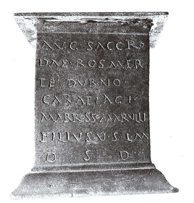 Fig. 16: Inscription to Rosmerta engraved on the socle of a statue.Lejeune, 1978, fig. 11.