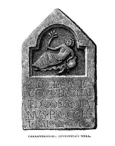 Fig. 37: Altar dedicated to Coventinawith a relief* representing the goddess as a nymph. Allason-Jones, 1996, p.100; fig. 8.1.