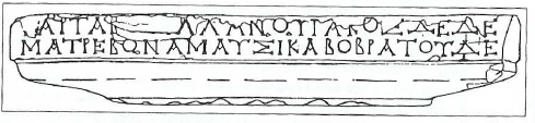Fig. 3: Gallo-Greek inscription from Nîmes dedicated to the ‘Mothers’. Lambert, 1995, p. 86.