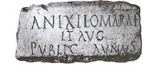 Fig. 18: Dedication to Anextlorama (‘the Great Protectress’), discovered in Avenches (Switzerland). In the Roman Museum of Avenches, vitrine 23, n°1 (Catalogue Inscriptions, n°25). 