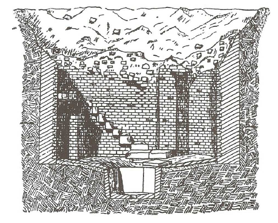 Fig. 33: The underground part of the fanum* of Le Sablon with its octagonal basin dedicated to the goddess Icovellauna. Lacroix, 2007, p. 56.