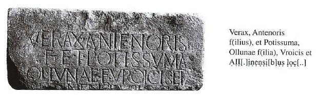 Fig. 46: Inscription to the Vroicae and Aldemehenses (?) from Rogues (Bouches-du-Rhônes), 