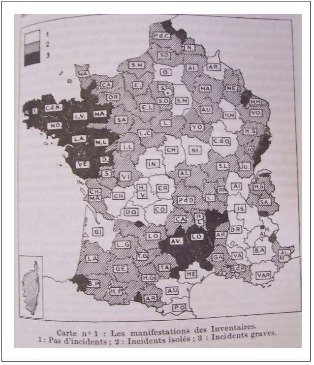 Les manifestations des Inventaires en France en 1906.