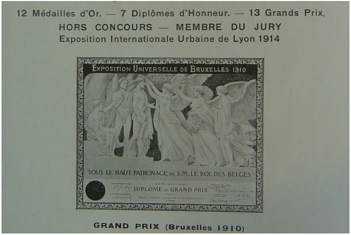 Liste des récompenses obtenues par Bernard Bezault (1900-1914)
