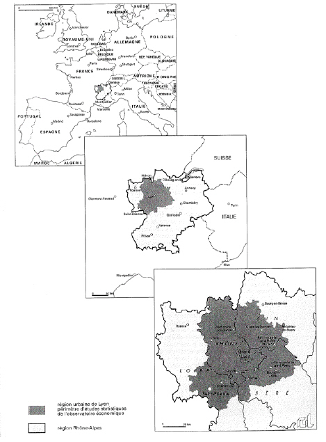 Carte n° 4 : Région Urbaine de Lyon (RUL 2010)