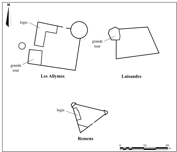 Doc. 175. Plan simplifié des bâties des Allymes, de Luisandre et de Remens