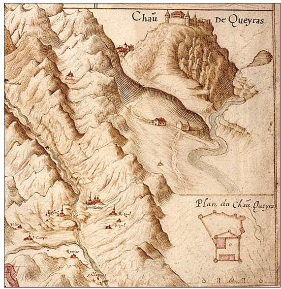 Doc. 134. Château-Queyras vu par Jean de Beins (1608) © British Library