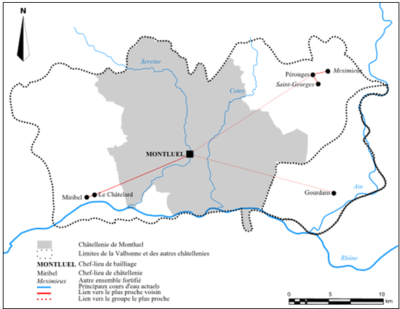 Doc. 202. Le réseau castral du bailliage de Valbonne (1355)