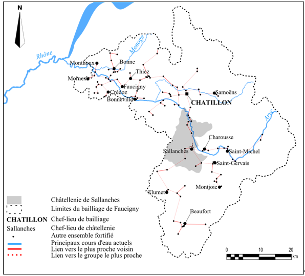 Doc. 205. Le réseau castral du bailliage de Faucigny (1476)