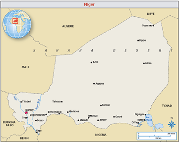 Carte 1 : Le Niger