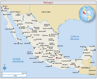 Carte 3 : Le Mexique