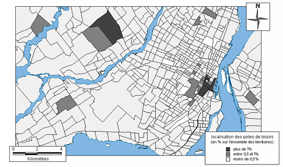 Carte 28 : Les loisirs dans l’agglomération montréalaise