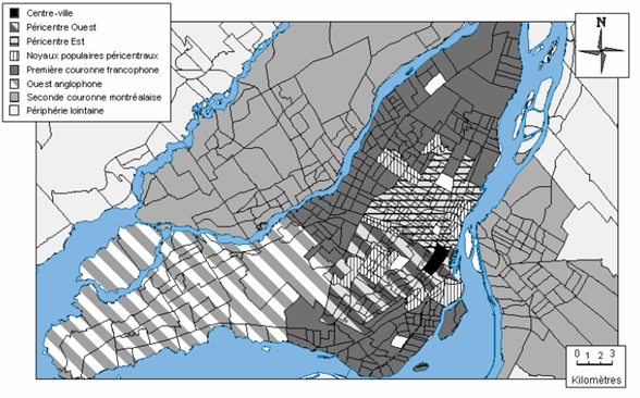 Carte 39 : Typologie résidentielle de l’espace urbain montréalais