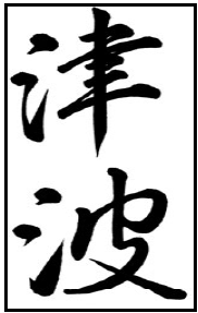 Figure 1 Kanji du mot « tsunami »