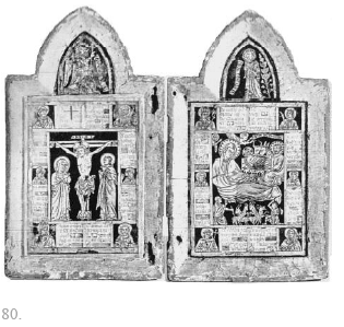 Fig. 80 : Diptyque-reliquaire, vers 1400 ; Baltimore, Walters Art Gallery